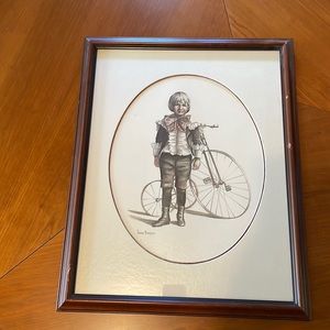 Vintage Joanne Thompson framed art.